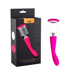 Vibrador Estimulador de Ponto G e Sugador de Clítoris e Mamilos, Possui 7 Modos de Vibrações e 3 Intensidades de Sucção - Sugator 1 Intt Toys | 29 x  4 cm | Disponível em 2 Cores