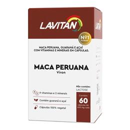 Suplemento Alimentar Multivitamínico com Maca Peruana, Guaraná e Açaí - Lavitan Viron | 60 Cápsulas
