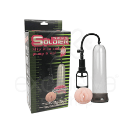 Bomba Peniana com Anel em Forma de Vagina em TPE- The U.S Soldier Penis Pump | 22 x 5,8 cm