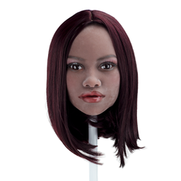 Tina - Boneca Realística em TPE com Pele Preta, Cabelo Preto Cacheado, Seios Médios, Vértebras em Aço, Sucção, Gemidos e Acessórios - 35 Kg e 1,65 Metros de Altura