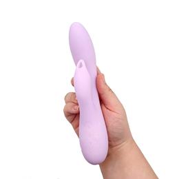 Foto 3 do produto Vibrador Recarregável Estimulador de Ponto G e de Clítoris em Silicone com 7 Modos de Vibrações e 4 Velocidades - Topo Toys | 20 x 3,5 cm