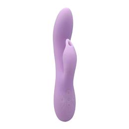 Foto 1 do produto Vibrador Recarregável Estimulador de Ponto G e de Clítoris em Silicone com 7 Modos de Vibrações e 4 Velocidades - Topo Toys | 20 x 3,5 cm