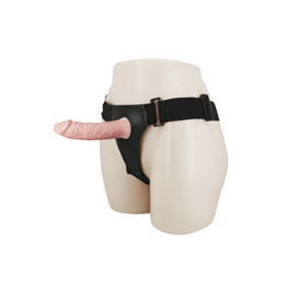 Cinta Ajustável com Capa Peniana em Forma de Pênis, Vibração Multivelocidade e Controle com Fio - Ultra Passionate Harness | 14,6 x 3,6 cm