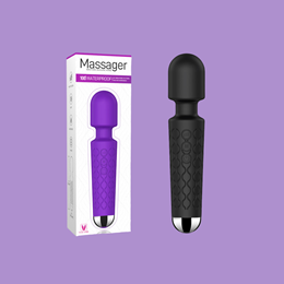 Varinha Mágica Massageadora com 20 Modos de Vibrações em 8 Intensidades Diferentes - Massager YouVibe | 20,3 x 4,2 cm | Disponível em 5 Cores