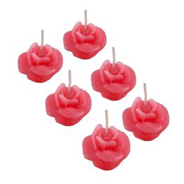 Vela Aromatizada em Formato de Rosas - Brasil Fetiche | 6 Unidades