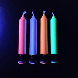 Vela de Cera Fluorescente com Calor Baixo - Masmorra Velas | 15 x 2 cm | Disponível em 4 Cores