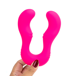 Vibrador para Casais em Silicone com Motor Duplo, 9 Modos de Vibração, Recarregável e Controle Remoto Sem Fio - Lesbian Vibrator