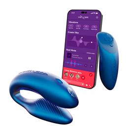 Foto 1 do produto Vibrador para Casal Ajustável com 10 Modos de Vibração, Aplicativo Para Controle de Vibração e Controle Remoto Sem Fio - We-Vibe Chorus | 5 Cores