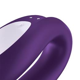 Foto 5 do produto Vibrador para Casal Recarregável em Silicone com 10 Modos de Vibração, Aplicativo e À Prova D'Água - Satisfyer Double Joy | 6 x 4,1 cm | Disponível em 3 Cores