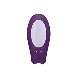 Foto 4 do produto Vibrador para Casal Recarregável em Silicone com 10 Modos de Vibração, Aplicativo e À Prova D'Água - Satisfyer Double Joy | 6 x 4,1 cm | Disponível em 3 Cores