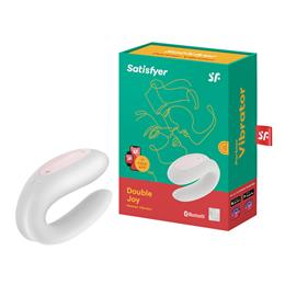 Foto 8 do produto Vibrador para Casal Recarregável em Silicone com 10 Modos de Vibração, Aplicativo e À Prova D'Água - Satisfyer Double Joy | 6 x 4,1 cm | Disponível em 3 Cores
