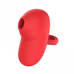 Foto 4 do produto Vibrador de Clitóris em Silicone com 10 Modos de Sucção, Alça para os Dedos e Recarregável - I-moon Bee | 8,1 x 4,1 cm
