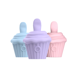 Vibrador Estimulador de Clitóris em Formato de Cupcake com 10 Movimentos de Língua - SI Play Soft Vibrating Egg | 7,7 x 5,4 cm | Disponível em 3 Cores
