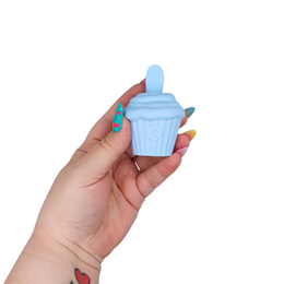 Vibrador Estimulador de Clitóris em Formato de Cupcake com 10 Movimentos de Língua - SI Play Soft Vibrating Egg | 7,7 x 5,4 cm | Disponível em 3 Cores