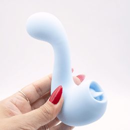 Vibrador e Estimulador de Clitóris com Simulador de Sexo Oral, 7 Modos de Vibração e Recarregável por Base Magnética - Intt Toys My Sweet Dino | Disponível em 2 Cores