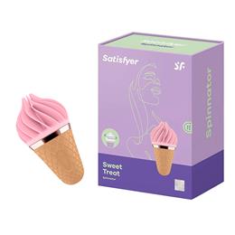 Vibrador Estimulador de Clítoris Recarregável com Textura Giratória e à Prova D'Água - Satisfyer Layons Sweet Treat