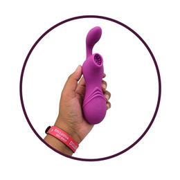 Vibrador Estimulador de Clítoris com Sucção Recarregável em Silicone com 12 Modos de Vibrações - Naughty Baby Vibration Rod | Disponível em 3 Cores