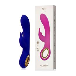 Vibrador Rabbit Estimulador de Ponto G e Clitóris com 10 Modos de Vibração em 5 Intensidades - Dini My Blazing | 9,8 x 3,3 cm | Disponível em 3 Cores