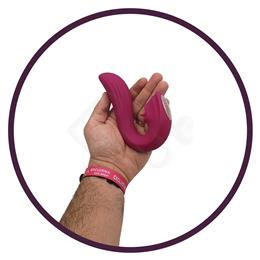 Foto 6 do produto Vibrador Estimulador de Clitóris e Ponto G com 9 Modos de Vibração e Língua Estimuladora - Velvet Kiss S-Hande | Disponível em 2 Cores