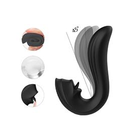 Foto 8 do produto Vibrador Estimulador de Clitóris e Ponto G com 9 Modos de Vibração e Língua Estimuladora - Velvet Kiss S-Hande | Disponível em 2 Cores