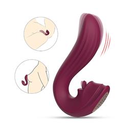 Foto 5 do produto Vibrador Estimulador de Clitóris e Ponto G com 9 Modos de Vibração e Língua Estimuladora - Velvet Kiss S-Hande | Disponível em 2 Cores