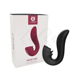 Foto 7 do produto Vibrador Estimulador de Clitóris e Ponto G com 9 Modos de Vibração e Língua Estimuladora - Velvet Kiss S-Hande | Disponível em 2 Cores