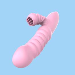 Foto 3 do produto Vibrador com Estimulador de Ponto G e Clitóris com Movimentos de Vai e Vem, 3 Velocidades de Rotação, 20 Modos de Vibração e Função de Aquecimento | 13,5 x 3,5 cm
