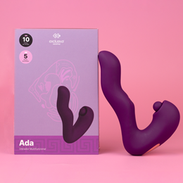 Vibrador Estimulador de Ponto G e Clitóris em Silicone com 10 Modos de Vibração e 5 Modos de Pulsação - Exclusiva Ada | 16,4 x 9,4 cm