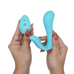 Vibrador Estimulador de Ponto G e Clitóris em Silicone com 10 Modos de Vibração, Controle Remoto sem Fio e Recarregável - Intt Heaven | 11 x 3,1 cm | Disponível em 3 Cores