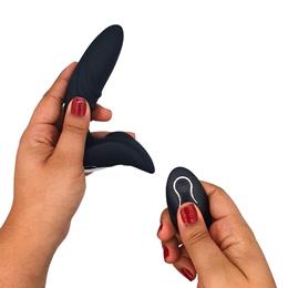 Foto 4 do produto Vibrador Estimulador de Próstata e Períneo Recarregável com 10 Modos de Vibrações e Controle Remoto sem Fio - Prostate Massager | 9,7 x 3,1 cm