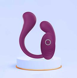 Vibrador Flexível de Ponto G e Clitóris com Duas Pontas Estimuladoras, Controle Remoto Sem Fio e 10 Modos de Vibração - Vibrator Sceley | 23 x 3,4 cm | Disponível em 3 Cores