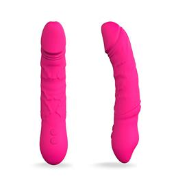 Vibrador com Formato de Pênis, Glande Definida e Veias Salientes com 9 Modos de Vibrações e 3 Intensidades de Movimento - S-hande King | Disponível em 3 Cores
