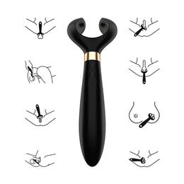 Vibrador Massageador Feito em Silicone, Recarregável com 3 Motores Individuais e 100 Combinações de Vibrações - Satisfyer Endless Fun | Disponível em 2 Cores