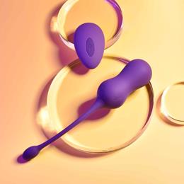 Vibrador para Pompoar Recarregável, em Silicone com 10 Modos de Vibrações e Controle Remoto Sem Fio - Evolved PlayBoy Pleasure Double Time | 6,8 x 3,3 cm