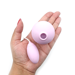 Vibrador de Ponto G com 10 Modos de Vibração e Massageador de Clitóris com 3 Modos de Sucção, Recarregável - Dream Lover Moon | 5,4 x 5,4 cm