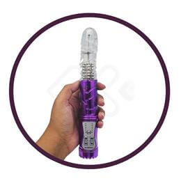 Foto 5 do produto Vibrador de Ponto G com 6 Velocidades de Rotação e Modo Reverse - Adão & Eva Jack Rabbit - 14,5 x 3,0 cm