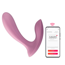 Vibrador de Ponto G e Clitóris com 11 Modos de Vibração, Aplicativo e Recarregável - Svakom Erica | 9,3 x 3 cm