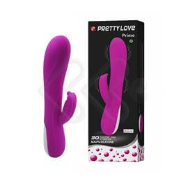 Vibrador de Ponto G e de Clítoris com 30 Modos de Vibração e Função Memória - Pretty Love Primo |12 x 3,8 cm | Disponível  em 2 Cores