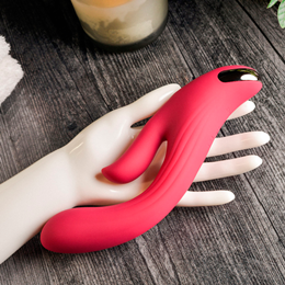 Vibrador de Ponto G e Clitóris com Motor Duplo, Recarregável e 10 Modos de Vibração - Evolved Red Dream | 12 x 3,5 cm