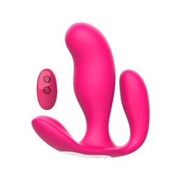 Vibrador de Ponto G e Clitóris com Plug Anal, 7 Modos de Vibração, Controle Remoto Sem Fio e Recarregável - I-moon Tri-We | 9,4 x 3,4 cm | Disponível em 2 Cores