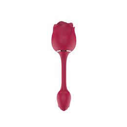 Vibrador de Ponto G e Clitóris Recarregável em Formato de Rosa com 9 Modos de Vibração e 9 Tipos de Pulsação - S-Hande Immortal Flower 3 | 20 x 5,5 cm