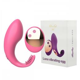 Vibrador de Ponto G e Clitóris Recarregável em Silicone com 10 Modos de Vibrações e Controle Remoto Sem Fio - Man Lua Luna Vibrating Egg | Disponível em 2 Cores