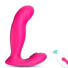 Vibrador de Ponto G e Estimulador de Clitóris com Cerdas Estimuladoras, 9 Modos de Vibração e Controle Remoto sem Fio - S-Hande PROG-RCT | 10,5 x 3 cm | Disponível em 2 Cores