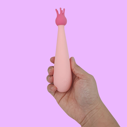 Vibrador de Ponto G e Estimulador de Clitóris em Silicone com 3 Modos de Vibrações e Recarregável - S-Hande Queen | 11 x 3,6 cm
