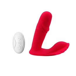 Vibrador de Ponto G com Glande Definida e Estimulador de Clitóris em Silicone, 7 Vibrações Potentes e Controle Remoto Sem Fio - Pleasure Dreams | 10 x 3,4 cm
