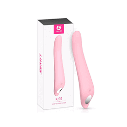 Vibrador Ponto G em Silicone Macio, Recarregável e 9 Modos de Vibrações Potentes - S-Hande Kiss | 22 x 4,1 cm