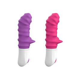 Vibrador de Ponto G em Silicone Flexível com Relevos e 9 Modos de Vibração - S-Hande Sparta 3 | 8,5 x 4,1 cm | Disponível em 2 Cores