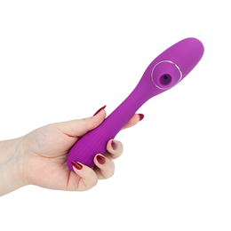 Vibrador de Ponto G em Silicone com 10 Modos de Vibração e Estimulador de Clitóris com 10 Níveis de Pulsação - Nv Toys Dina | Disponível em 2 Cores
