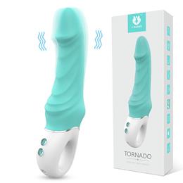 Vibrador de Ponto G em Silicone com Glande, Recarregável e 9 Modos de Vibração - S-Hande Tornado | 16,5 x 3,8 cm | Disponível em 2 Cores