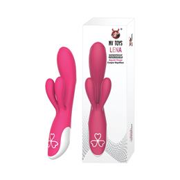 Vibrador Rabbit com 10 Modos de Vibração e Carregamento via Cabo "USB" Magnético - NV TOYS Lena - 11,2 x 3,3 cm